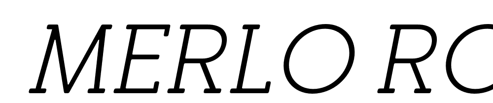  DEMO Merlo Round Serif Italic Regular font family download free