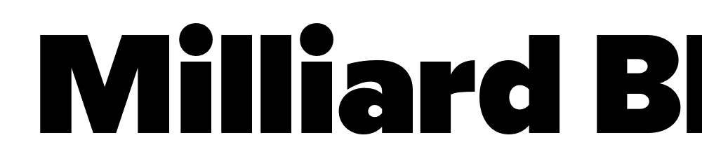  DEMO Milliard Black Regular font family download free