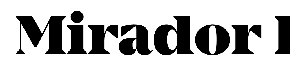  DEMO Mirador Black Regular font family download free