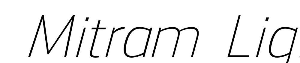  DEMO Mitram Light Italic font family download free