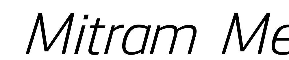  DEMO Mitram Medium Italic font family download free