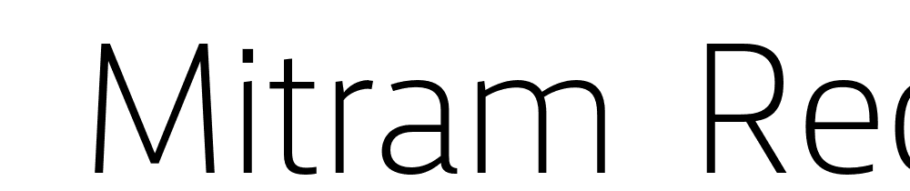  DEMO Mitram Regular font family download free