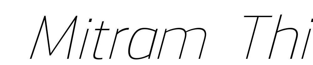  DEMO Mitram Thin Italic font family download free