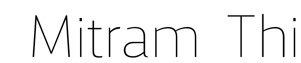  DEMO Mitram Thin Regular font family download free