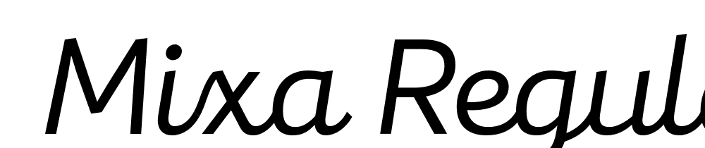  DEMO Mixa Regular font family download free