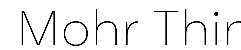  DEMO Mohr Thin Regular font family download free