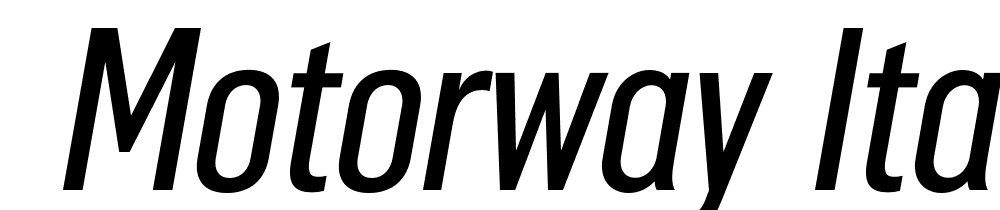  DEMO Motorway Italic font family download free