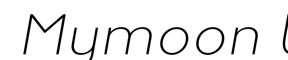  DEMO Mymoon UltraLight Italic Regular font family download free