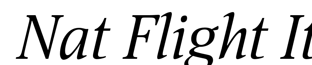  DEMO Nat Flight Italic font family download free