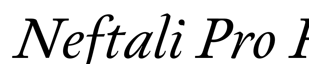  DEMO Neftali Pro Regular Light Italic font family download free