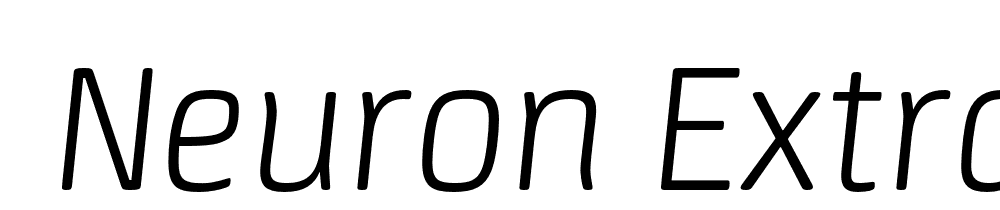  DEMO Neuron ExtraLight Italic font family download free