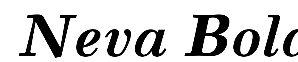  DEMO Neva Bold Italic font family download free