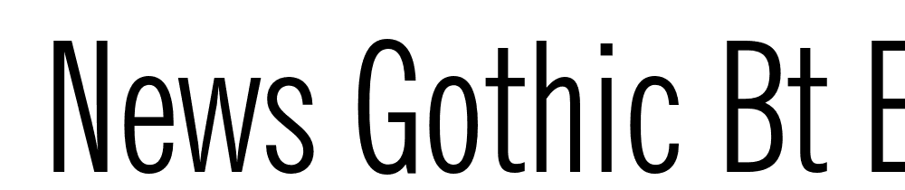  DEMO News Gothic BT Extra Cond Regular font family download free