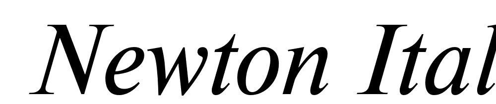  DEMO Newton Italic font family download free