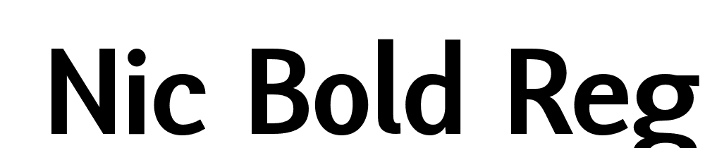  DEMO Nic Bold Regular font family download free