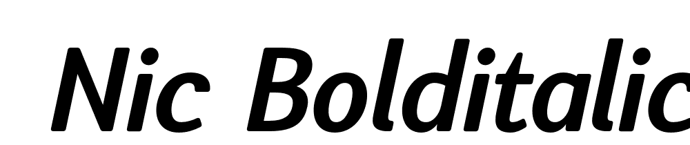  DEMO Nic BoldItalicRounded Regular font family download free