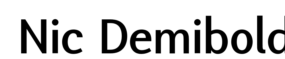  DEMO Nic DemiBold Regular font family download free