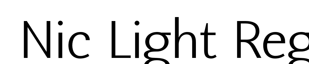  DEMO Nic Light Regular font family download free