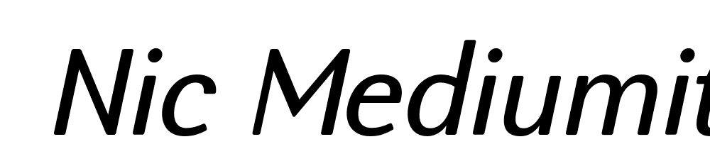  DEMO Nic MediumItalicRounded Regular font family download free