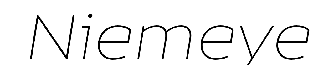  DEMO Niemeyer Thin It Regular font family download free