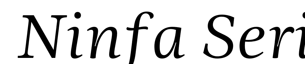  DEMO Ninfa Serif Book Italic font family download free