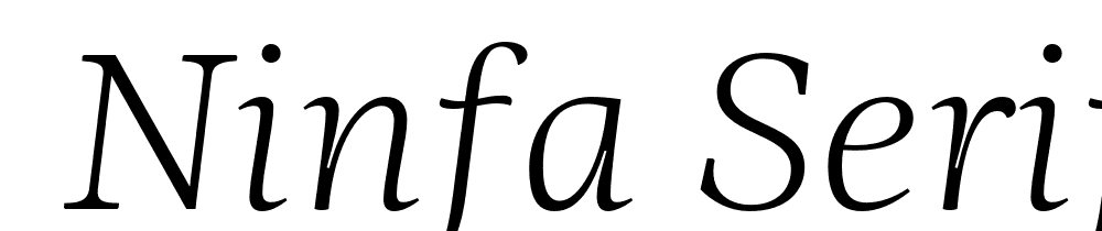  DEMO Ninfa Serif Light Italic font family download free