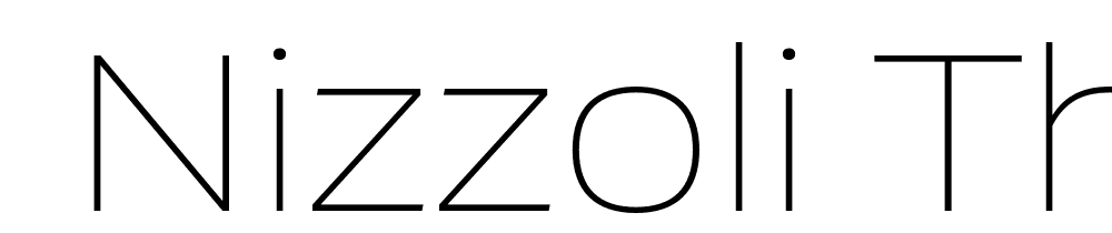  DEMO Nizzoli Thin Regular font family download free