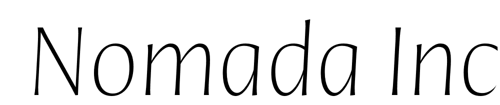  DEMO Nomada Incise Extrathin Italic font family download free