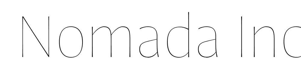  DEMO Nomada Incise Hairline Regular font family download free