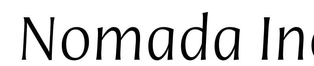  DEMO Nomada Incise Thin Italic font family download free