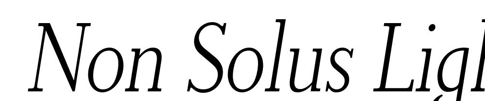  DEMO Non Solus Light Italic font family download free