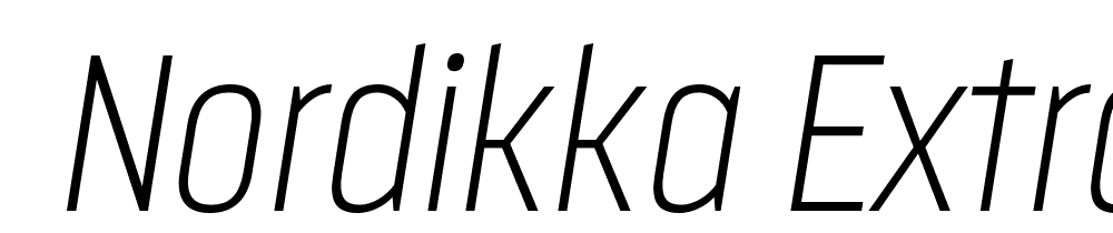  DEMO Nordikka ExtraLight Italic font family download free