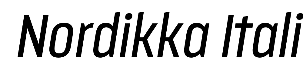  DEMO Nordikka Italic font family download free