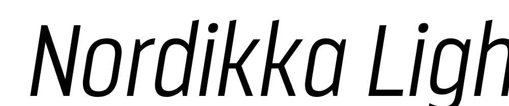  DEMO Nordikka Light Italic font family download free