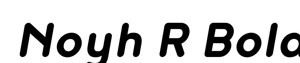  DEMO Noyh R Bold Italic font family download free