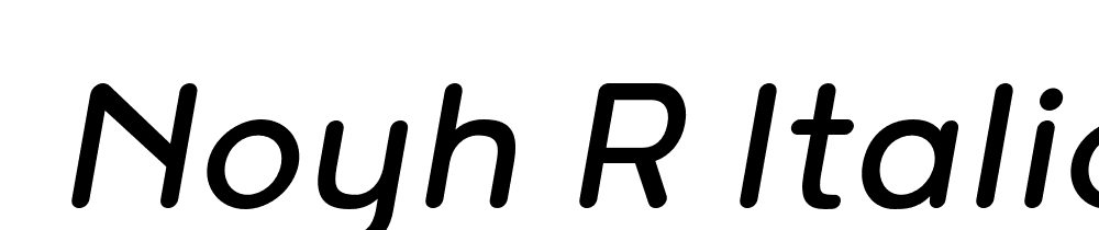  DEMO Noyh R Italic font family download free