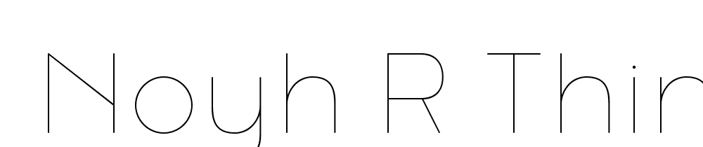  DEMO Noyh R Thin Hairline Bold font family download free