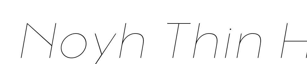  DEMO Noyh Thin Hairline Italic font family download free