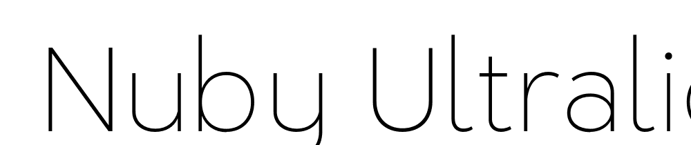  DEMO Nuby UltraLight Regular font family download free