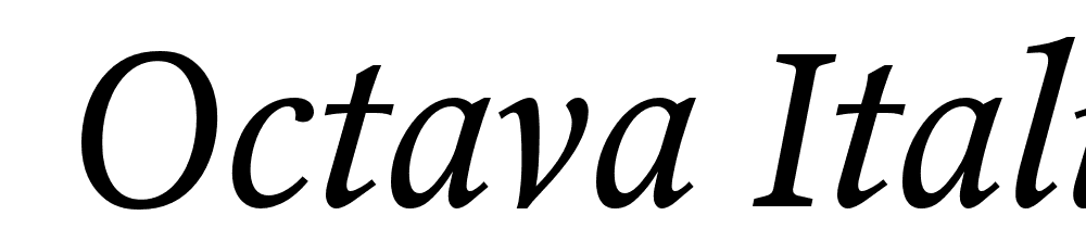  DEMO Octava Italic font family download free