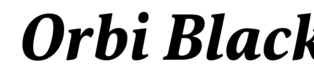  DEMO Orbi Black Italic font family download free