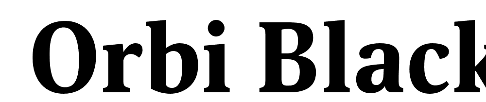  DEMO Orbi Black Regular font family download free