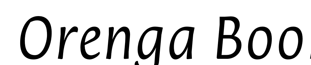  DEMO Orenga Book Italic Regular font family download free