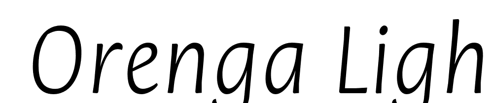  DEMO Orenga Light Italic Regular font family download free