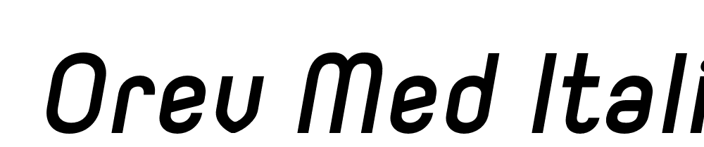  DEMO Orev Med Italic font family download free