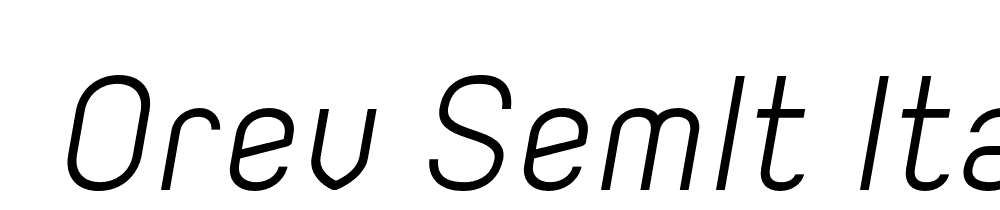  DEMO Orev SemLt Italic font family download free