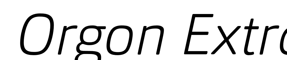  DEMO Orgon ExtraLight Italic font family download free