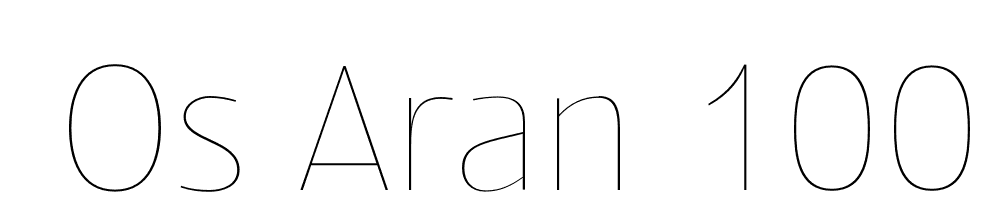  DEMO OS Aran 100 Regular font family download free