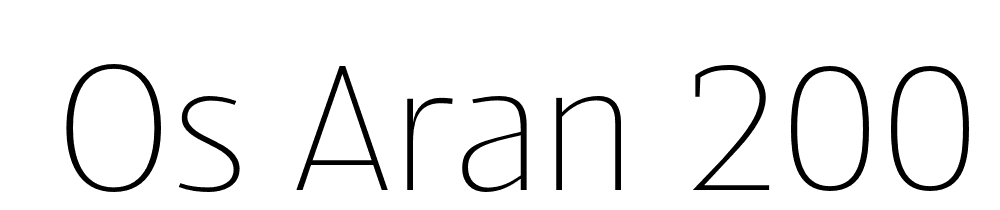  DEMO OS Aran 200 Regular font family download free