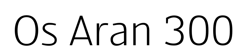  DEMO OS Aran 300 Regular font family download free